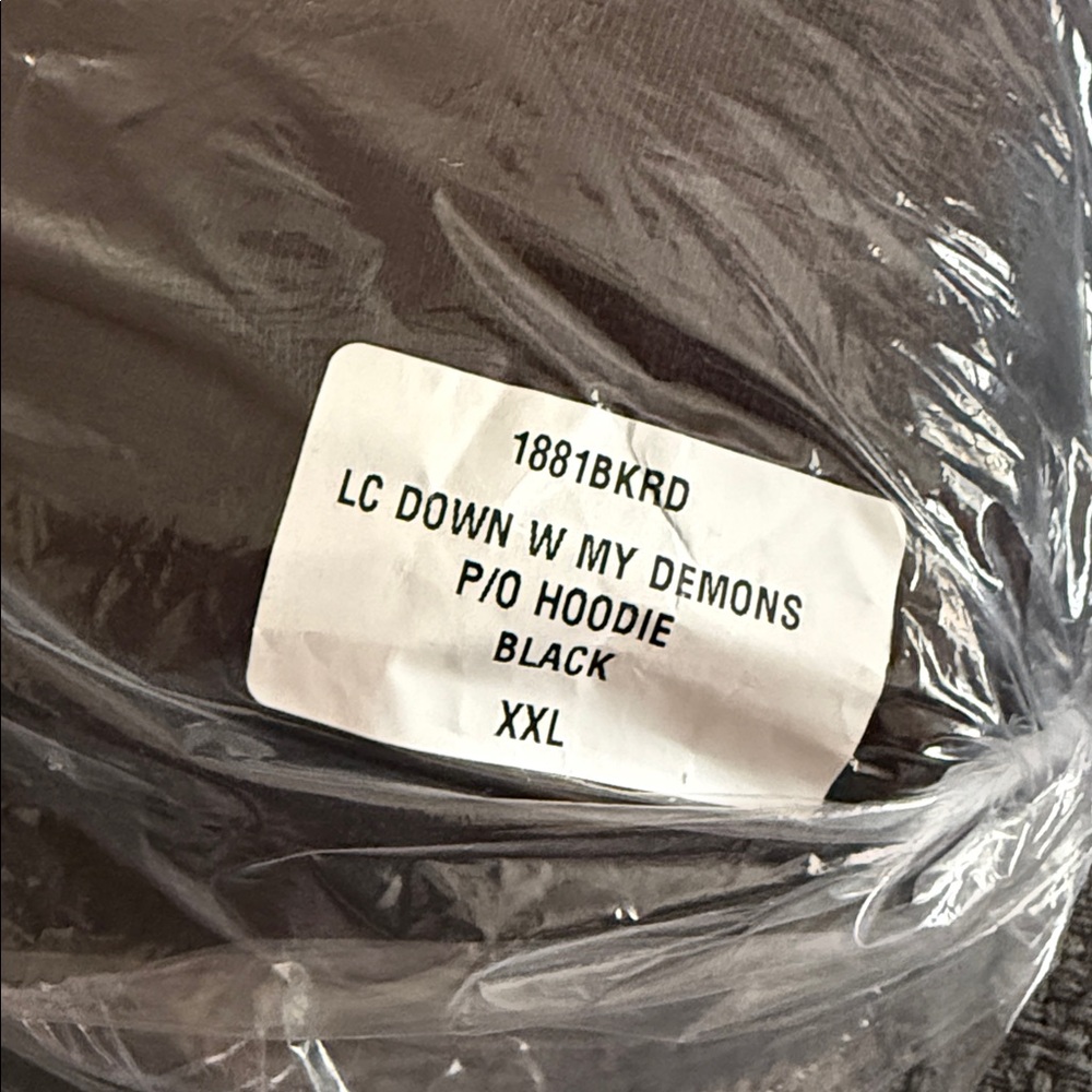 Lurking class down with the demons Black Hoodie with Red Graphic Design size XXL - Picture 2 of 2